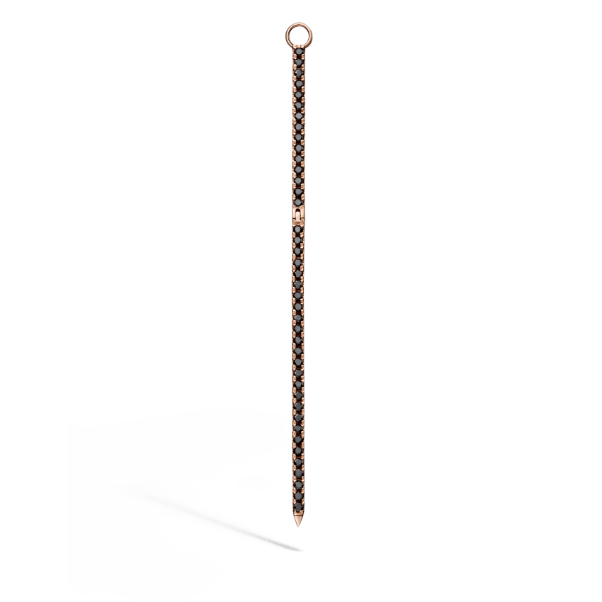 Black and White Diamond Eternity Bar Charm