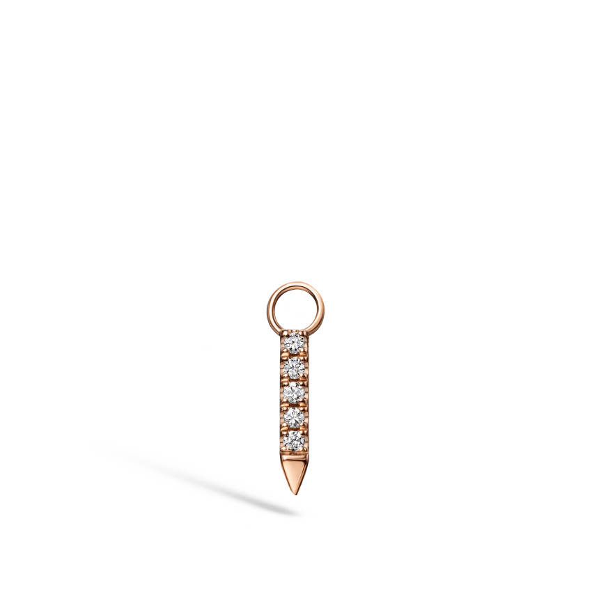 Black and White Diamond Eternity Bar Charm