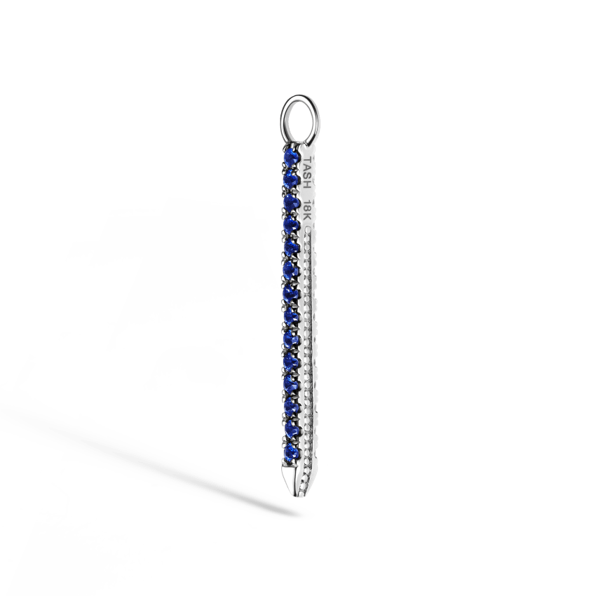 Diamond and Sapphire Eternity Bar Charm