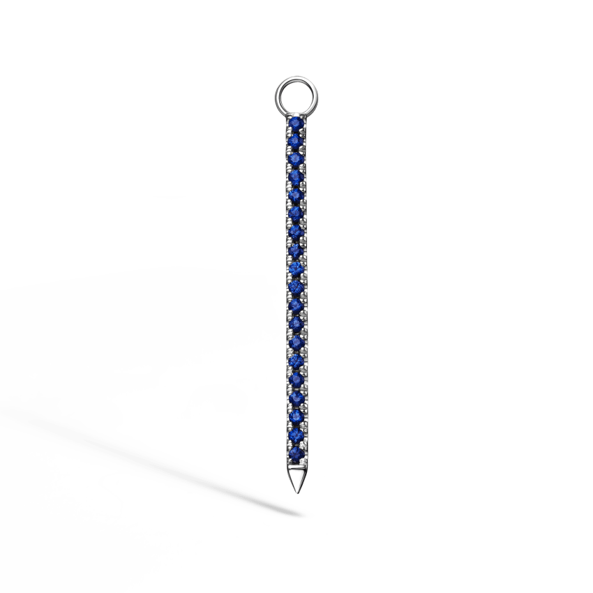 Diamond and Sapphire Eternity Bar Charm