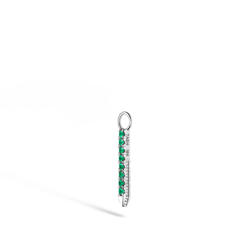 Diamond and Emerald Eternity Bar Charm