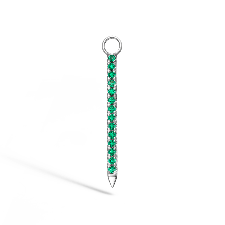 Diamond and Emerald Eternity Bar Charm