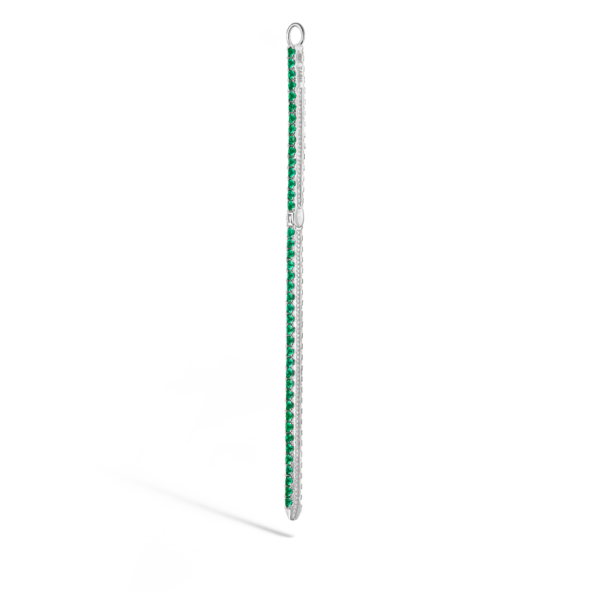 Diamond and Emerald Eternity Bar Charm