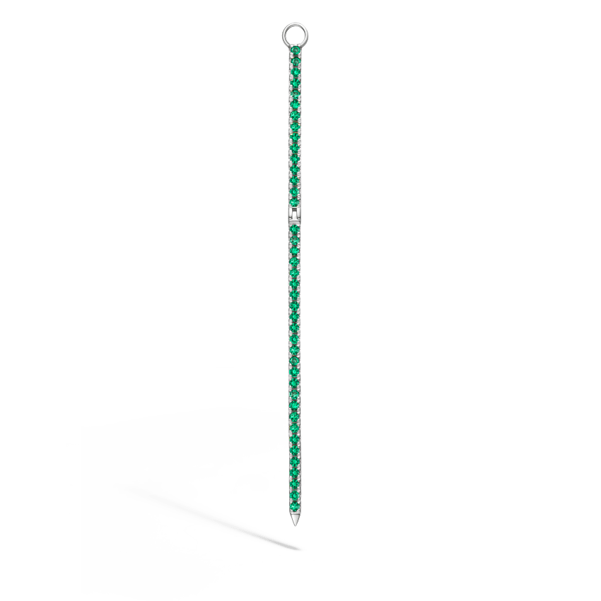 Diamond and Emerald Eternity Bar Charm