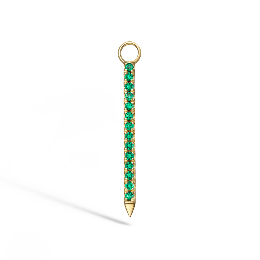 Diamond and Emerald Eternity Bar Charm