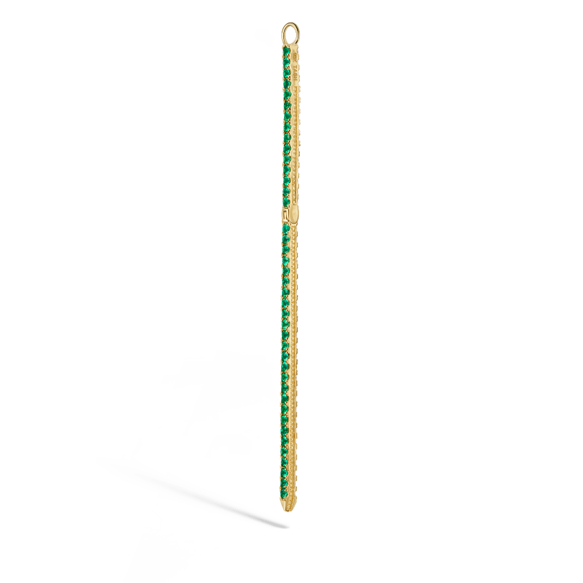 Diamond and Emerald Eternity Bar Charm