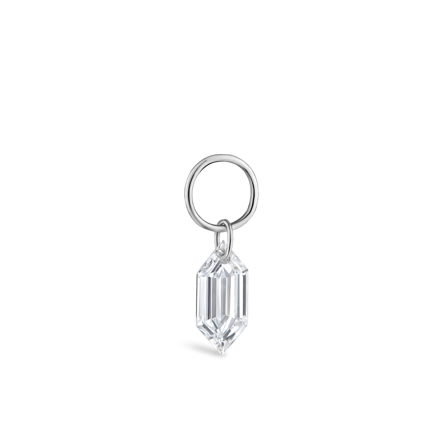Floating Chevronelle Cut Diamond Charm