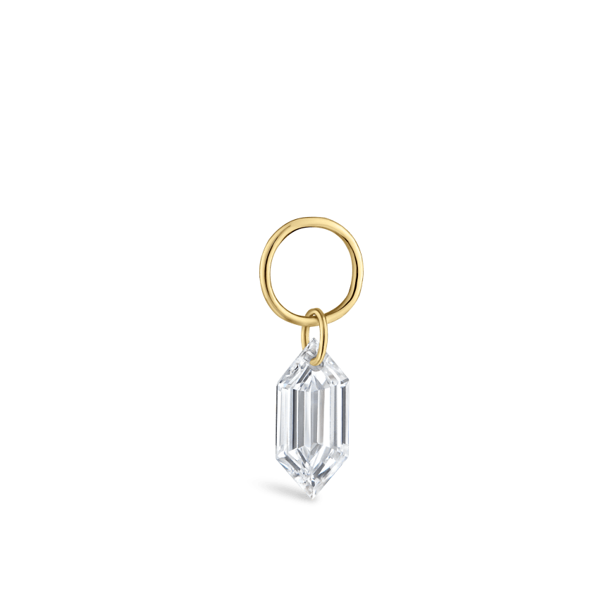 Floating Chevronelle Cut Diamond Charm