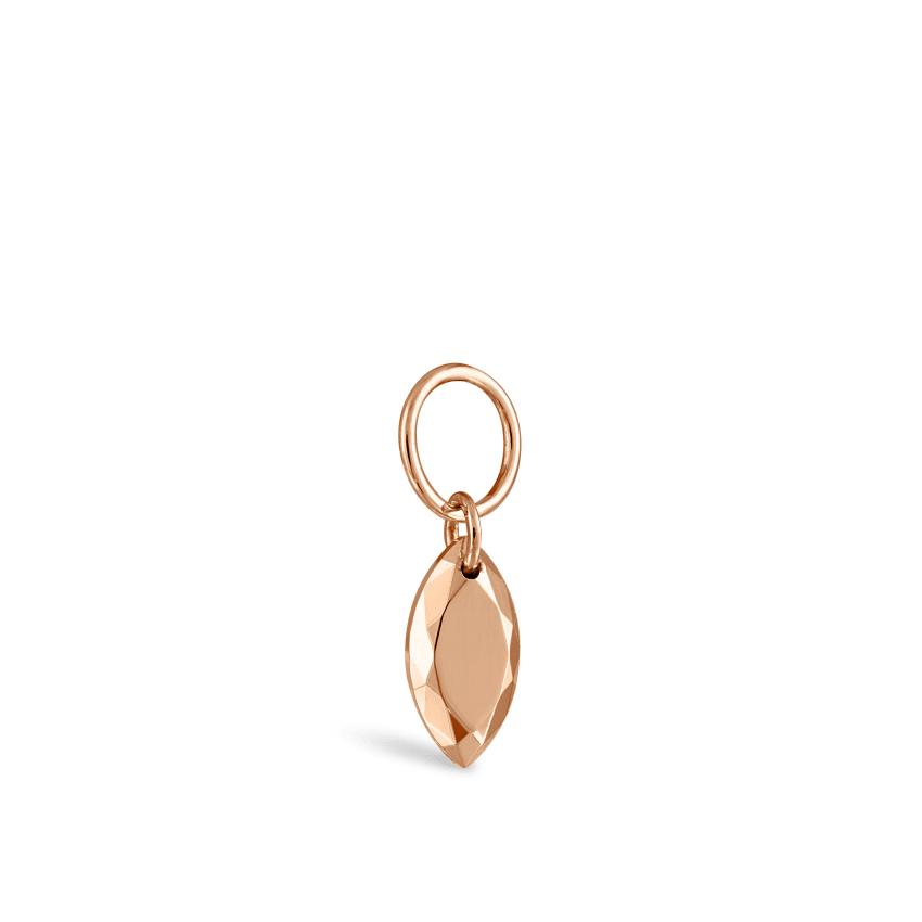 Faceted Gold Marquise Charm