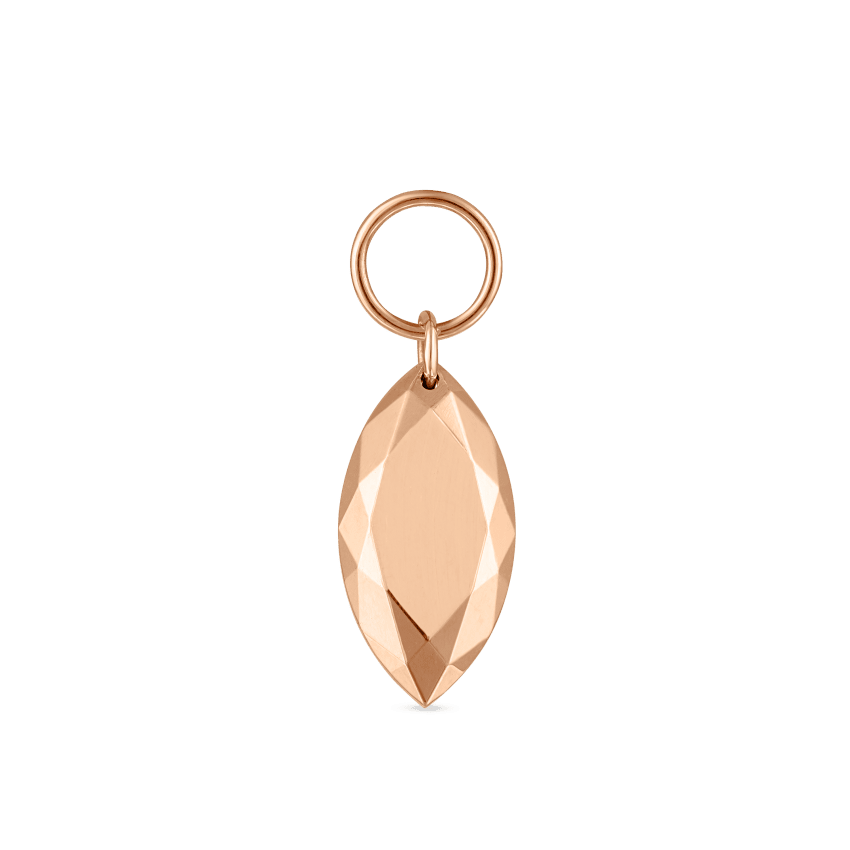 Faceted Gold Marquise Charm
