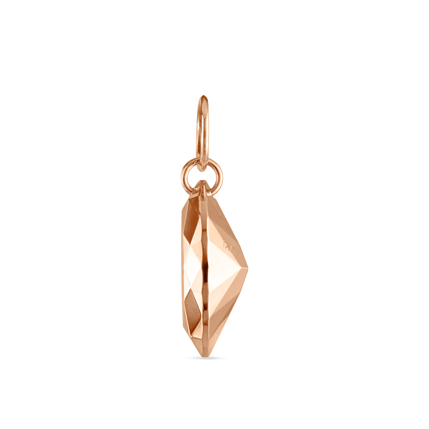 Faceted Gold Marquise Charm