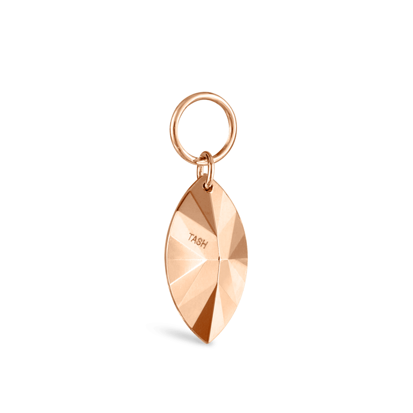 Faceted Gold Marquise Charm