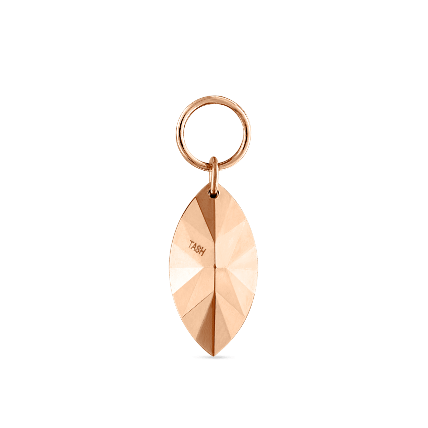 Faceted Gold Marquise Charm