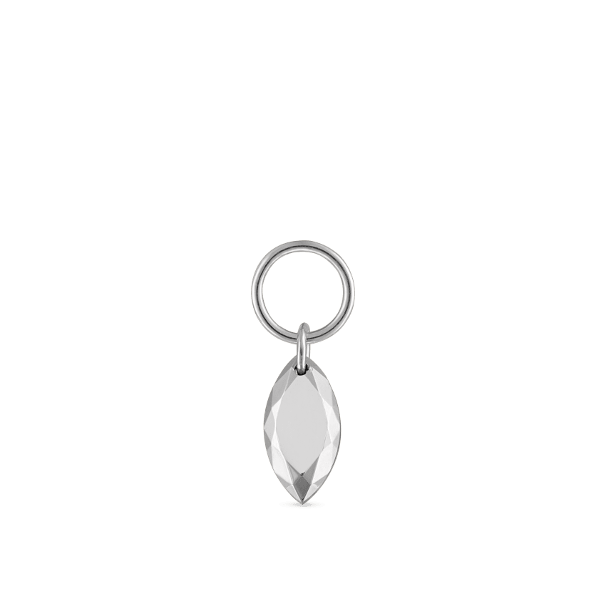 Faceted Gold Marquise Charm