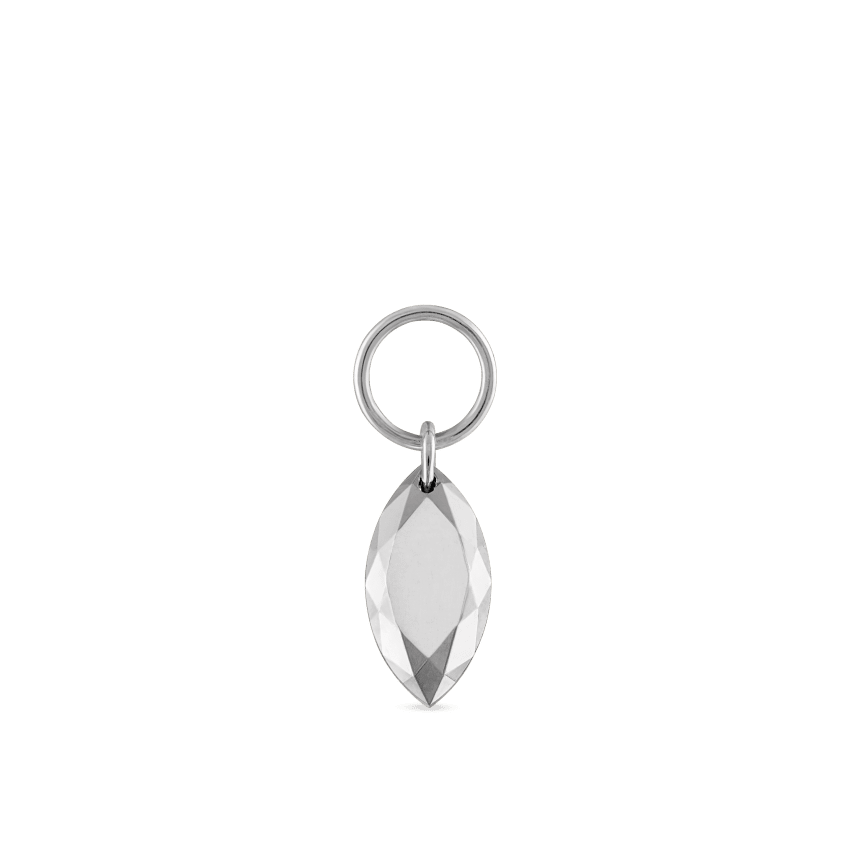 Faceted Gold Marquise Charm