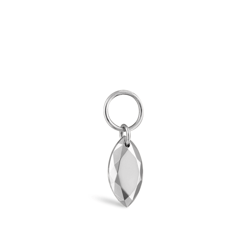Faceted Gold Marquise Charm