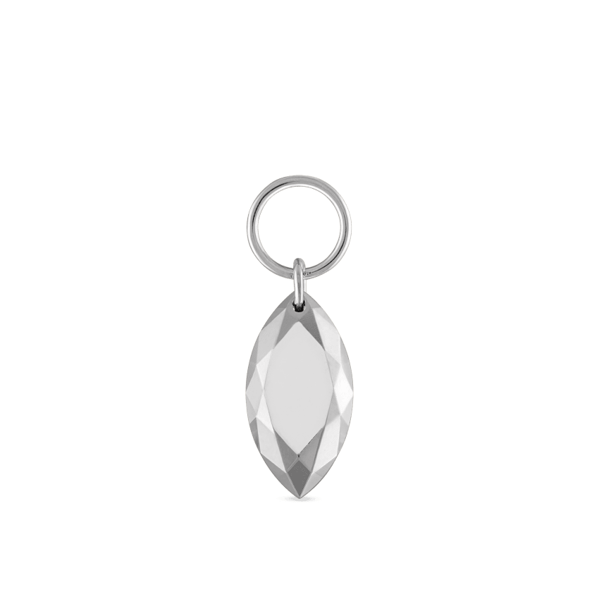 Faceted Gold Marquise Charm