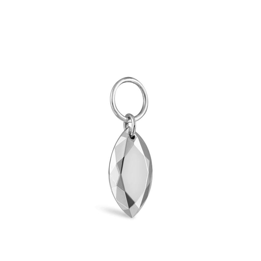 Faceted Gold Marquise Charm