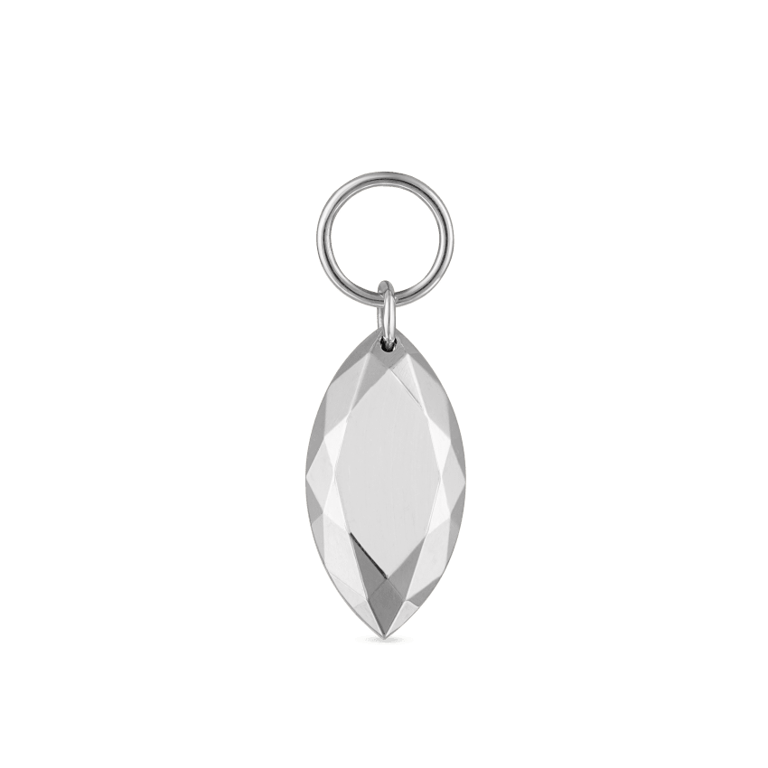 Faceted Gold Marquise Charm