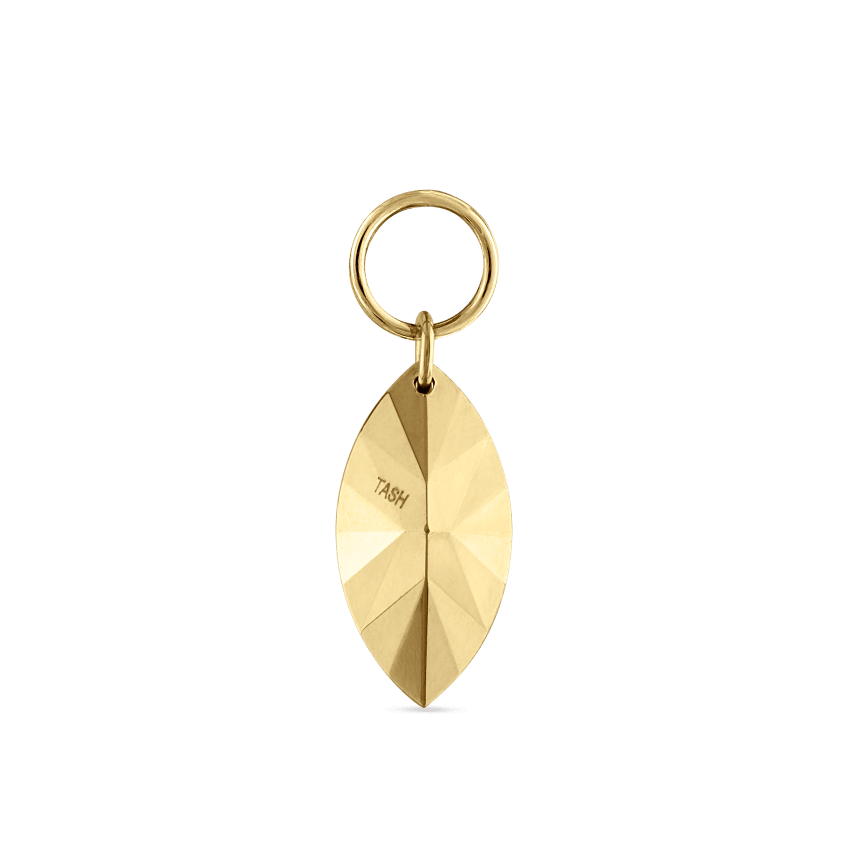 Faceted Gold Marquise Charm