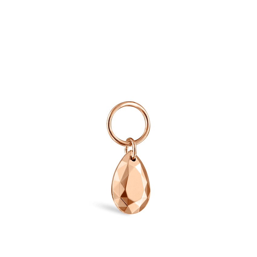 Faceted Gold Pear Charm