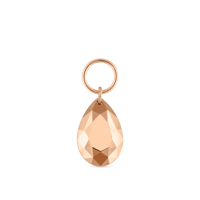 Faceted Gold Pear Charm