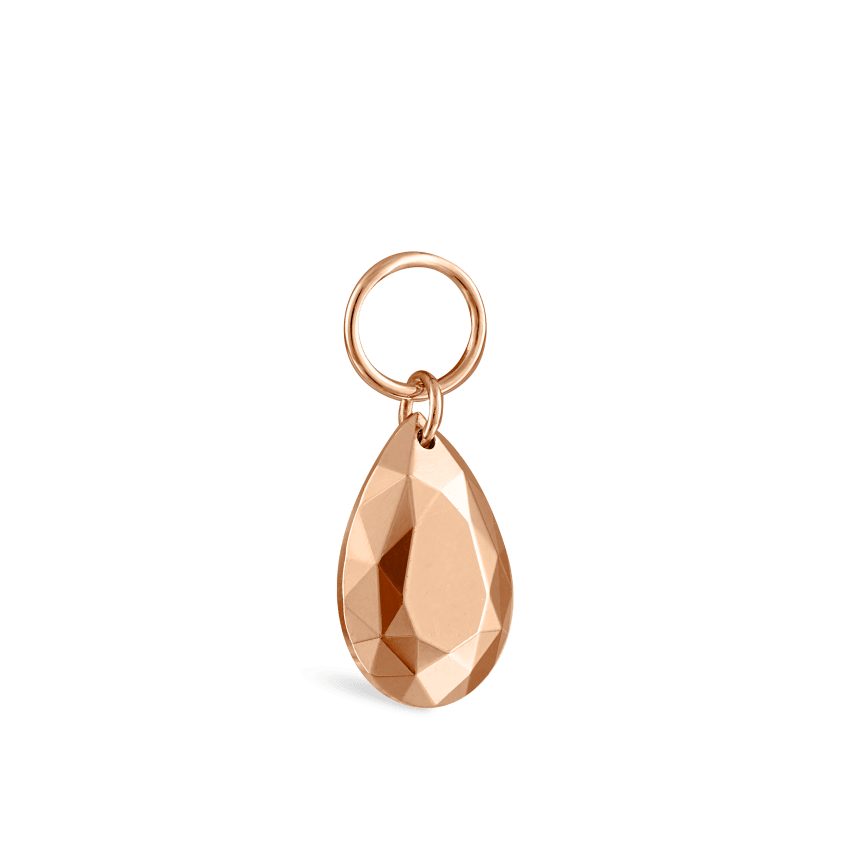 Faceted Gold Pear Charm