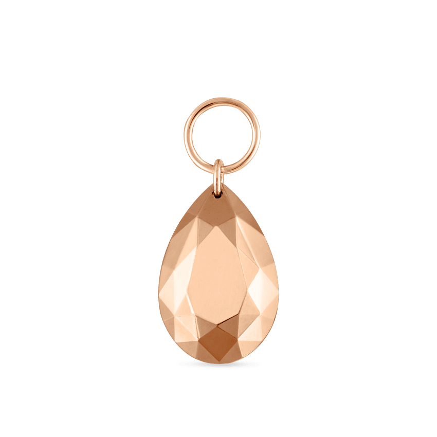 Faceted Gold Pear Charm