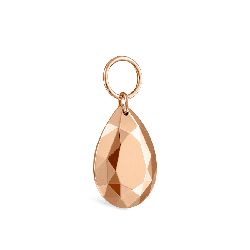 Faceted Gold Pear Charm