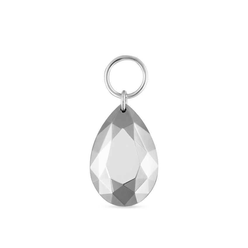 Faceted Gold Pear Charm