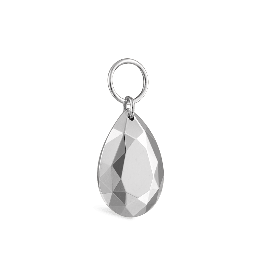 Faceted Gold Pear Charm