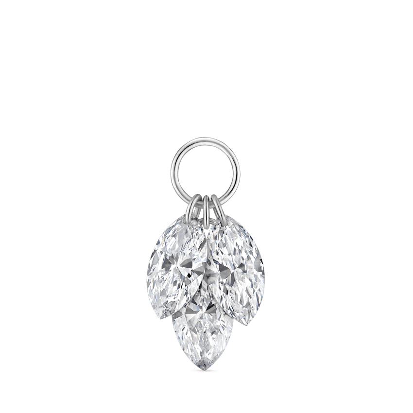 Floating Diamond Plume Charm