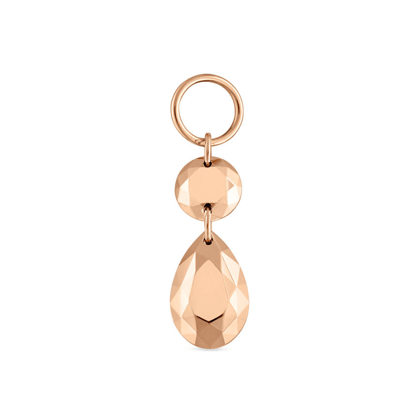 Double Faceted Gold Charm