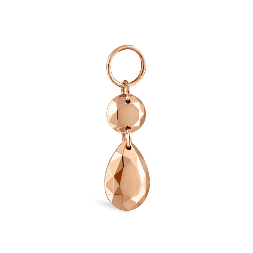 Double Faceted Gold Charm