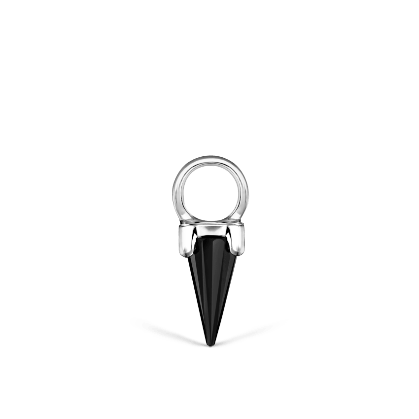 Black Moissanite Spike Charm
