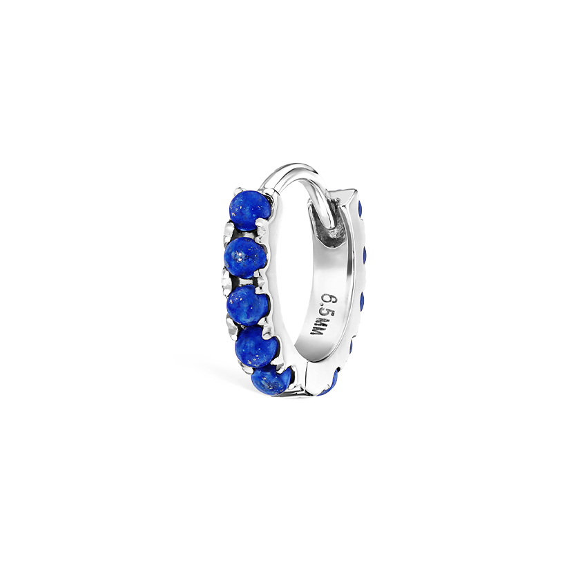 Lapis Eternity Hoop Earring