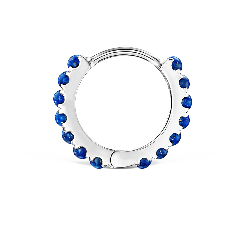 Lapis Eternity Hoop Earring