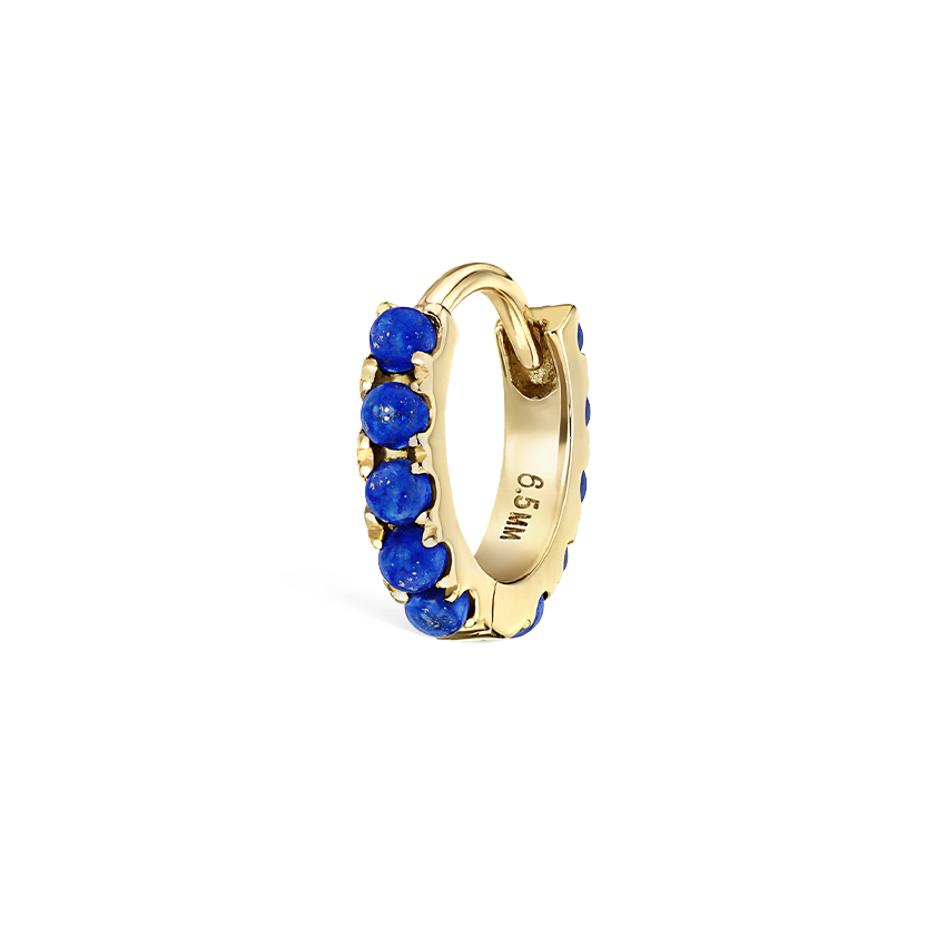 Lapis Eternity Hoop Earring