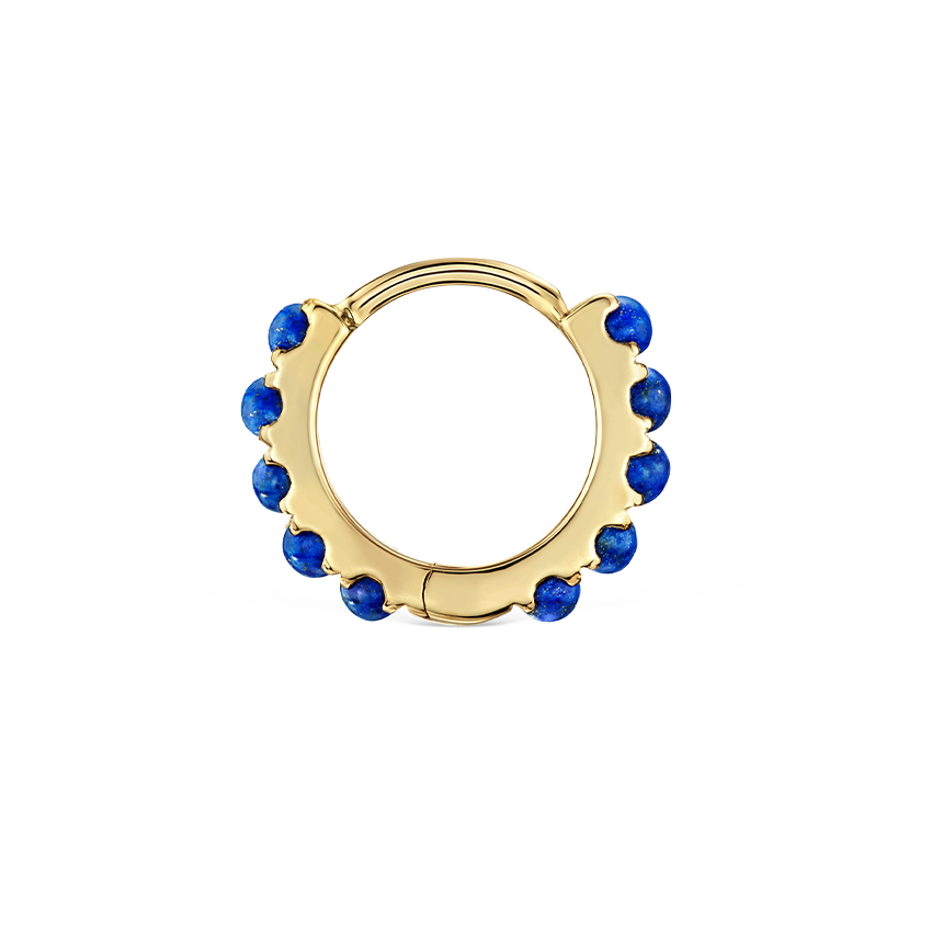 Lapis Eternity Hoop Earring