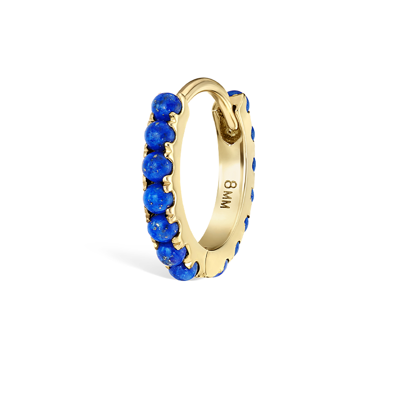 Lapis Eternity Hoop Earring