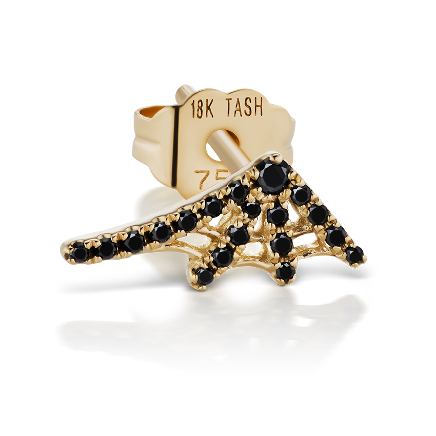 large-black-diamond-web-earstud-yellow-gold-11mm-left-11mm-yellow-gold-ewbbkd-yg-w11m-l-a