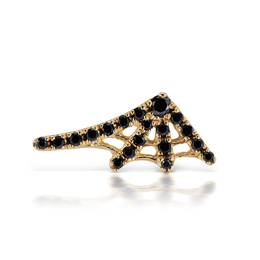 large-black-diamond-web-earstud-yellow-gold-11mm-left-11mm-yellow-gold-ewbbkd-yg-w11m-l-b