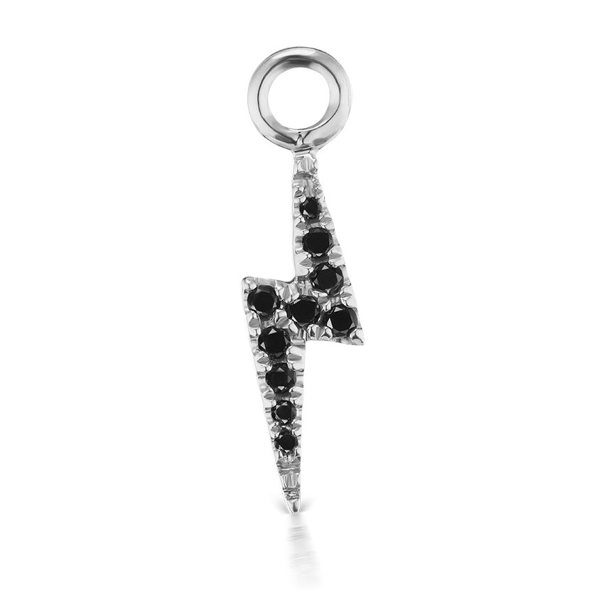 Black Diamond Lightning Bolt Charm