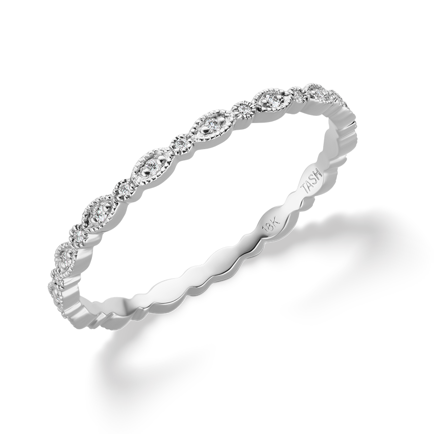 Marquise Diamond Micropavé Finger Ring