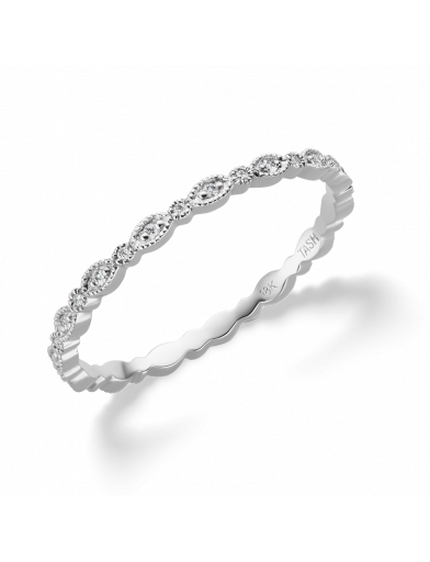 Marquise Diamond Micropavé Finger Ring