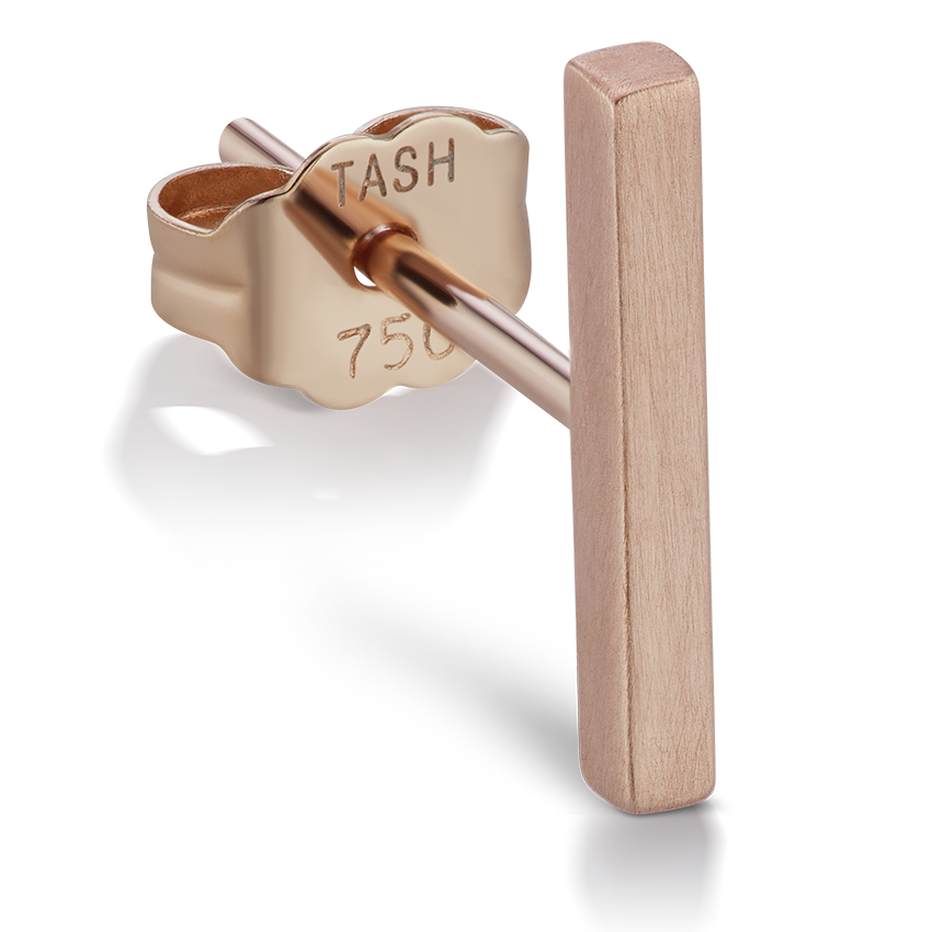 Matte Square Bar Stud Earring