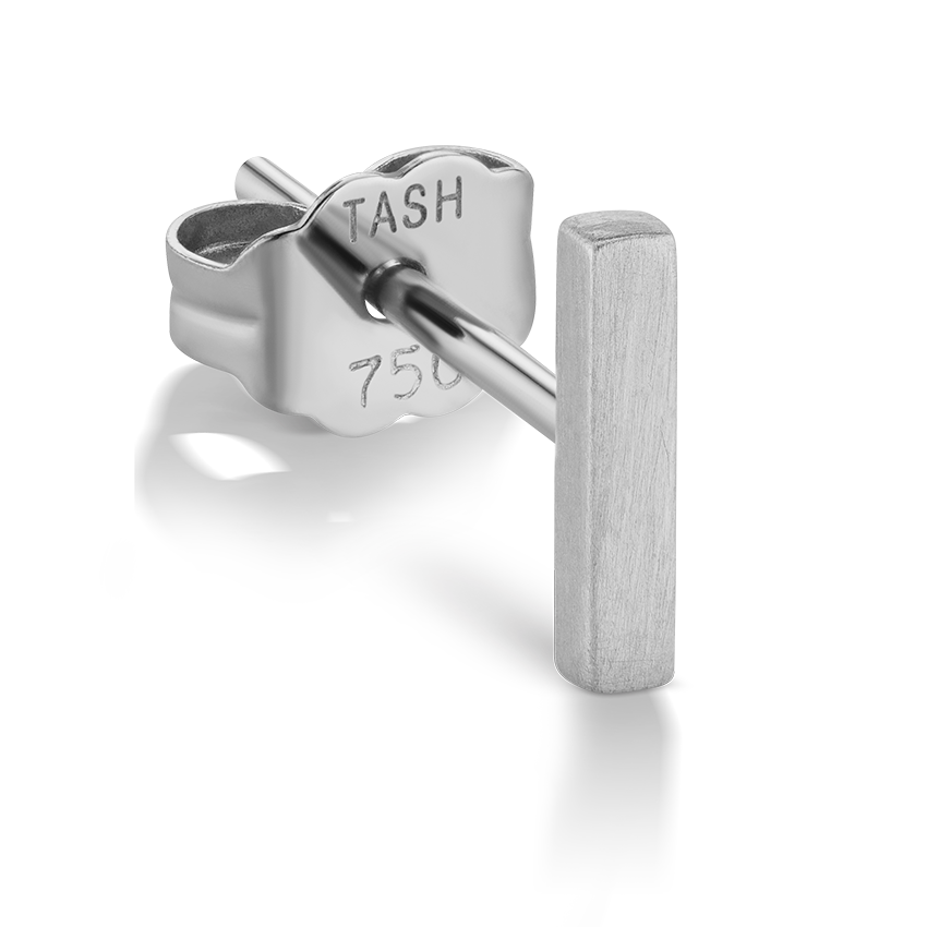 Matte Square Bar Stud Earring