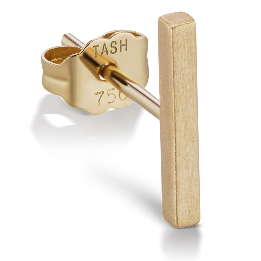 Matte Square Bar Stud Earring