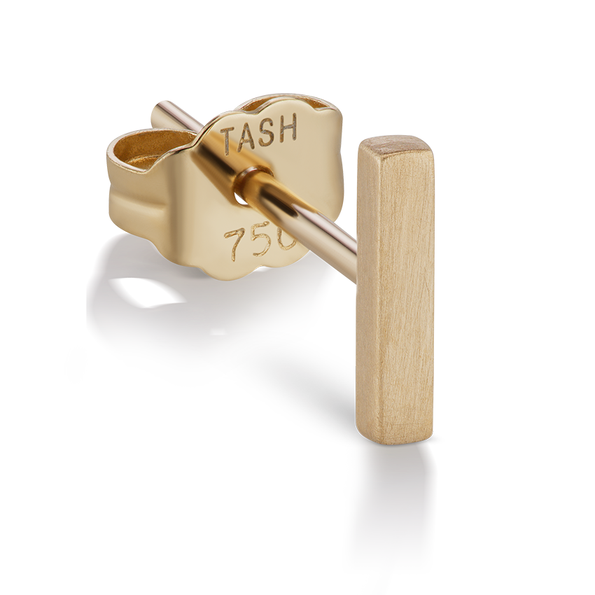 Matte Square Bar Stud Earring