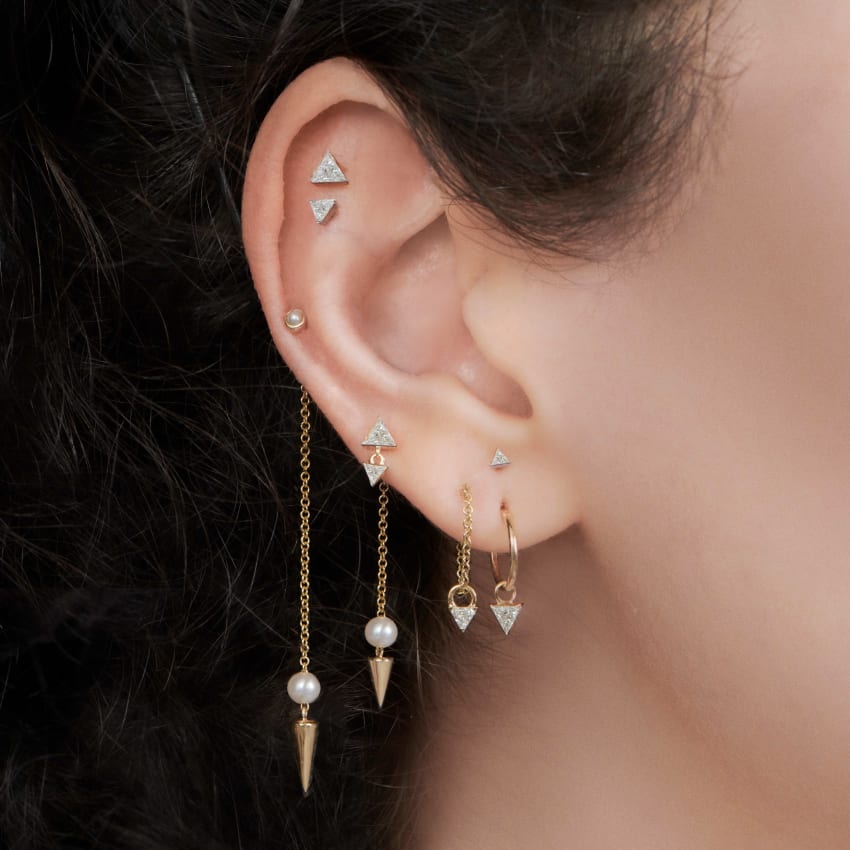 Diamond Triangle Charm